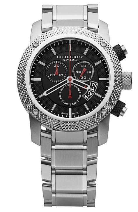 burberry men's chronograph bracelet watch|Burberry watch outlet.